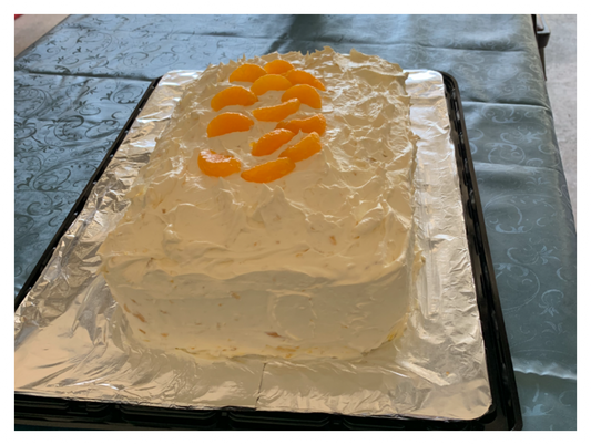 Two Layer Mandarin Orange Sheet Cake